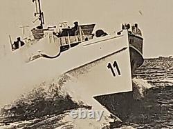 German Navy Kriegsmarine Photo Torpedo Boat Hull #11 Rare Photo WW2 At Sea