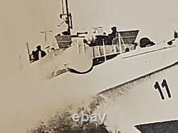 German Navy Kriegsmarine Photo Torpedo Boat Hull #11 Rare Photo WW2 At Sea