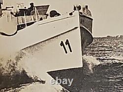 German Navy Kriegsmarine Photo Torpedo Boat Hull #11 Rare Photo WW2 At Sea