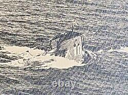 German Navy Kriegsmarine U-Boat Photo U-10 Surfacing Submarine 4 X 6 Original