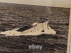 German Navy Kriegsmarine U-Boat Photo U-10 Surfacing Submarine 4 X 6 Original