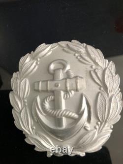 German Navy Kriegsmarine officer parade belt buckle silver tone WW2 3