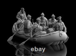 German Navy Sailors Inflatable Boat WW2 135 Resin 3D Printed