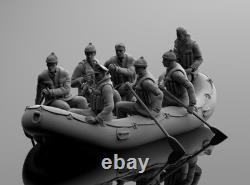German Navy Sailors Inflatable Boat WW2 135 Resin 3D Printed