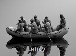 German Navy Sailors Inflatable Boat WW2 135 Resin 3D Printed