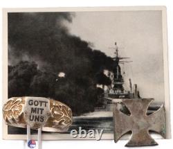 German Ring WW2 Iron cross WWII Germany Kriegsmarine Navy tobacco card Jewelry
