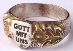 German Ring WW2 Iron cross WWII Germany Kriegsmarine Navy tobacco card Jewelry