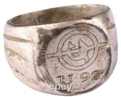 German U92 Fish Torpedo U-boat WW2 ring naval submarine U-Boot Kriegsmarine Navy