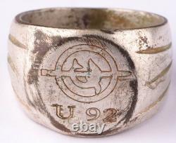 German U92 Fish Torpedo U-boat WW2 ring naval submarine U-Boot Kriegsmarine Navy