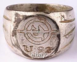 German U92 Fish Torpedo U-boat WW2 ring naval submarine U-Boot Kriegsmarine Navy