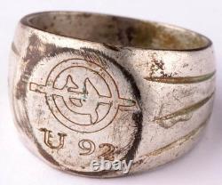 German U92 Fish Torpedo U-boat WW2 ring naval submarine U-Boot Kriegsmarine Navy