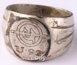 German U92 Fish Torpedo U-boat WW2 ring naval submarine U-Boot Kriegsmarine Navy