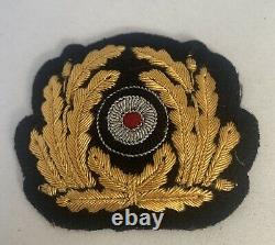 German WW2 Kriegsmarine Cap Cockade Naval Marine Officer Badge Cellion Weave