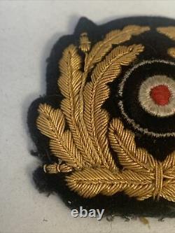 German WW2 Kriegsmarine Cap Cockade Naval Marine Officer Badge Cellion Weave