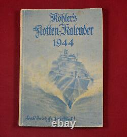 German WW2 Kriegsmarine Fleet Calendar 1944 Book Flotten Kalender Rare War Relic