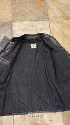 German WW2 Kriegsmarine Leather Officers Submarine Deck Jacket