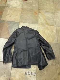 German WW2 Kriegsmarine Leather Officers Submarine Deck Jacket