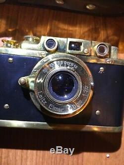 German WW2 Kriegsmarine Leica Leitz Elmar camera with original case & neck strap