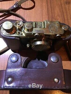 German WW2 Kriegsmarine Leica Leitz Elmar camera with original case & neck strap