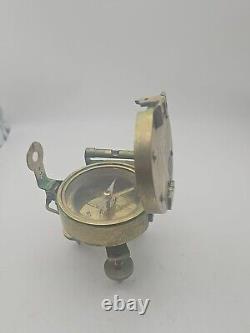 German WW2 Kriegsmarine U-48 submarine Herbert Shultze Brass compass on tripod