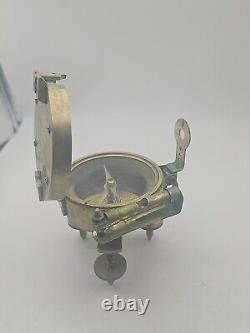 German WW2 Kriegsmarine U-48 submarine Herbert Shultze Brass compass on tripod