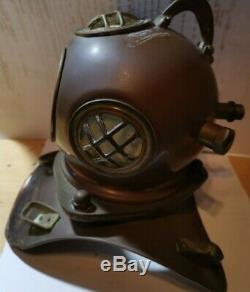 German WW2 Kriegsmarine U-boat Fritz-Julius Lemp brass diving helmet