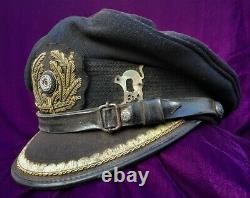 German WW2 Style u-boat Kriegsmarine Captain Visor Hat Cap U-48 Museum Quality