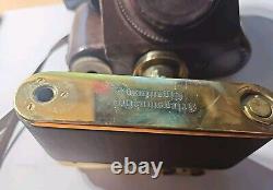 German WWII Kriegsmarine Gold plated film camera with leather case