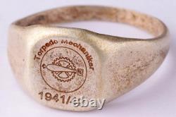 German navy 800 silver WWII Ring Torpedo mechanic 1941-42 Kriegsmarine WW2 Germa