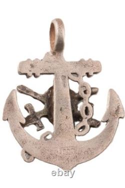 German navy pendant 800 silver WW2 Kriegsmarine WWII Anchor WW1 Skull swords WWI