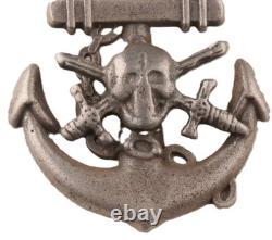 German navy pendant 800 silver WW2 Kriegsmarine WWII Anchor WW1 Skull swords WWI