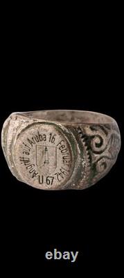 German ring WWII Angriff auf Aruba Kriegsmarine Unique Soldiers AMULET