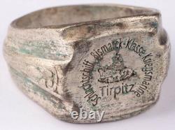 German ring naval ship WW2 Tirpitz WWII Clip for matches Kriegsmarine Navy Marin