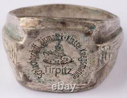 German ring naval ship WW2 Tirpitz WWII Clip for matches Kriegsmarine Navy Marin