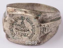German ring naval ship WW2 Tirpitz WWII Clip for matches Kriegsmarine Navy Marin