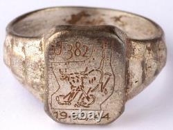 German ring naval submarine U382 Bull 1942-44 U-boat WW2 U-Boot Kriegsmarine art