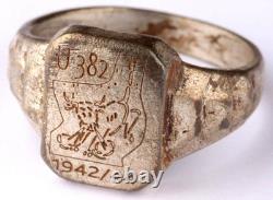 German ring naval submarine U382 Bull 1942-44 U-boat WW2 U-Boot Kriegsmarine art