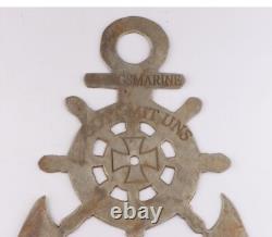 German set WW2 Kriegsmarine Anchor Iron cross WWII Ring Pendant Badge Navy Marin