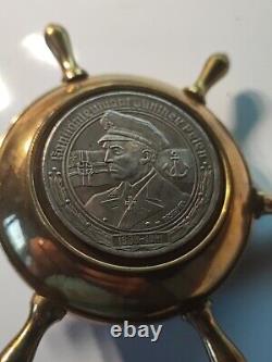 German ww2 militaria Kriegsmarine brass ashtray nautical
