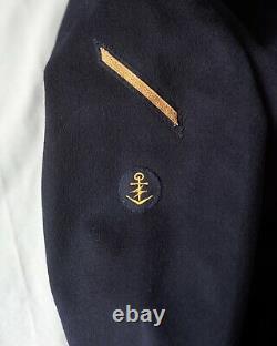 Great German Kriegsmarine Pea Coat dated 1972, gold buttons, re-enactment, WW2