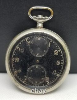 J0018 WW2 German Kriegs Marine Pocket Watch, Cal 19-9CH, Size 40mm, Needs Work