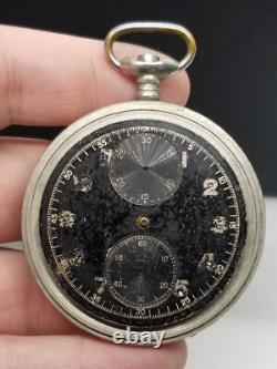 J0018 WW2 German Kriegs Marine Pocket Watch, Cal 19-9CH, Size 40mm, Needs Work