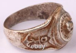 Kriegsmarine 1941-42 Skull WW2 German ring WWII Torpedo Boat Set Germany Army 2p