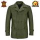 Kriegsmarine Army Green Men's German WW2 Cowhide Leather Deck Jacket Pea Coat