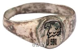 Kriegsmarine U 591 Eagle head U-boat WW2 German ring naval submarine U-Boot Navy
