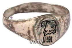 Kriegsmarine U 591 Eagle head U-boat WW2 German ring naval submarine U-Boot Navy