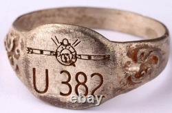 Kriegsmarine U382 Torpedo U-boat WW2 German ring naval submarine U-Boot Navy WWI