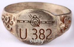 Kriegsmarine U382 Torpedo U-boat WW2 German ring naval submarine U-Boot Navy WWI