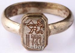 Kriegsmarine U733 Cupid fires a torpedo U-boat WW2 German ring naval submarine