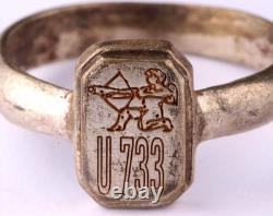 Kriegsmarine U733 Cupid fires a torpedo U-boat WW2 German ring naval submarine